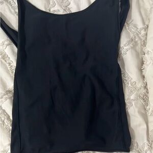 Black Lululemon tie back tank top